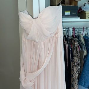 Birdy Grey Grace Convertible Dress, Pale Blush Chiffon - Size Small